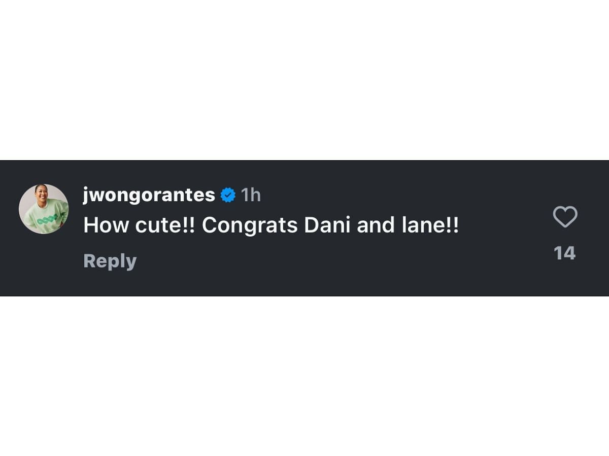 Wong-Orantes' comment on Dani Busboom Kelly's post | Credits: IG/@coachdbk